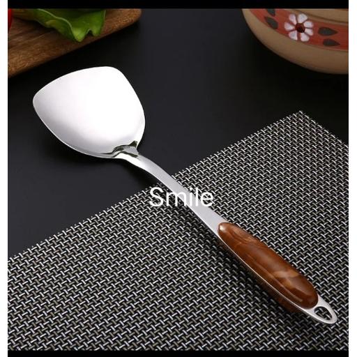 Gambar Sendok Goreng/Sodet/Sutil Stainless Gagang Motif Kayu - Sodet Lobang dari Smile717 undefined 5 Tokopedia