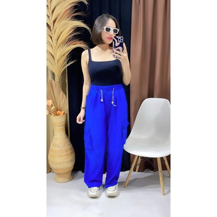Gambar Eksklusif Rx Fashion - Jarel Pants Katun Twistcone / Cargo Pant / Celana Kulot Wanita - Nn - BENHUR dari Geralldi Market undefined Tokopedia