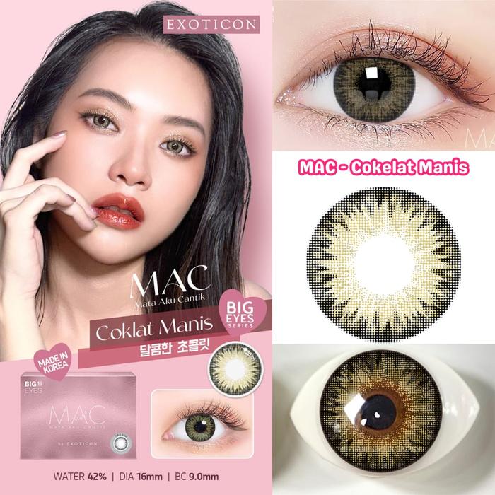 Gambar SOFTLENS WARNA X2 MAC MATA AKU CANTIK - COKLAT MANIS, NORMAL dari Bausch Lomb ID undefined Tokopedia