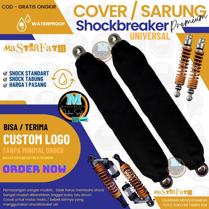 Gambar Sarung Shockbreaker Belakang Sepeda Motor Universal Bahan Anti Air COD Cover Shock XMax Shogun Smash Supra X Revo Win Blade RX King NMax Aerox - Polos dari masterfath undefined Tokopedia