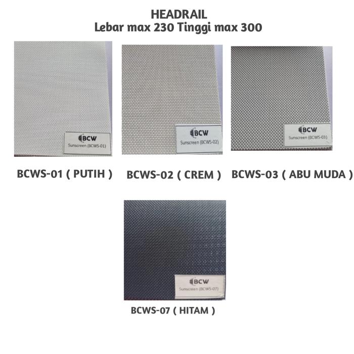 Gambar Roller Blind Tirai Gulung Khusus Outdoor Teras | Garasi Rumah Terlaris - Sunscreen BCW, Non Headrail dari Mada Interior undefined Tokopedia