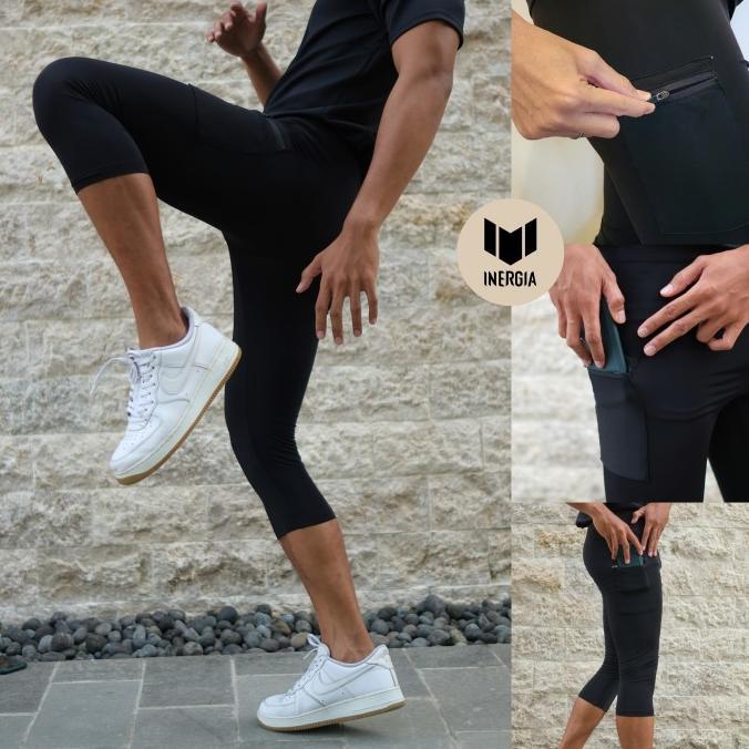 Gambar Tercepat Legging Sport 3/4 Selutut Baselayer Manset Celana Compression Pants Running Lari Renang Pria - Hitam Terviral - XL dari starshop54 undefined Tokopedia