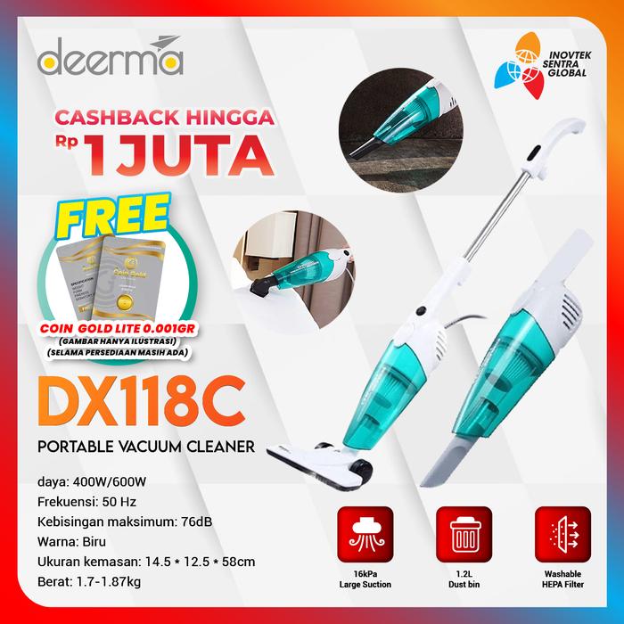 Gambar Deerma DX115C / DX118C Vacuum Cleaner - Penghisap Penyedot Debu - DX118C PUTIH dari Inovtek Sentra Global undefined Tokopedia