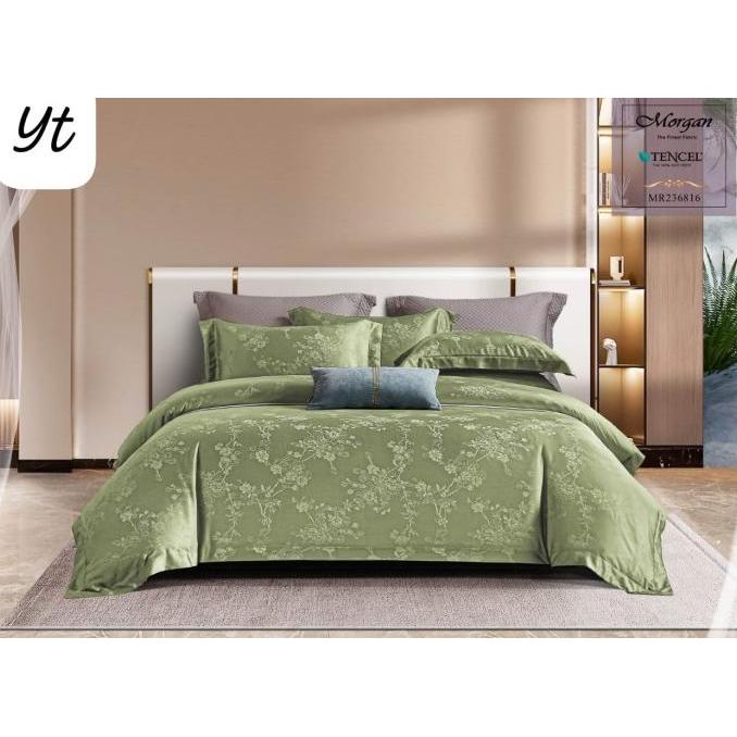 Gambar Sprei dan Bedcover kingkoil Tencel motif Terbaru gratis ongkir - Kiara soft gree, 100x200x40 dari Home Harmoneyy undefined Tokopedia
