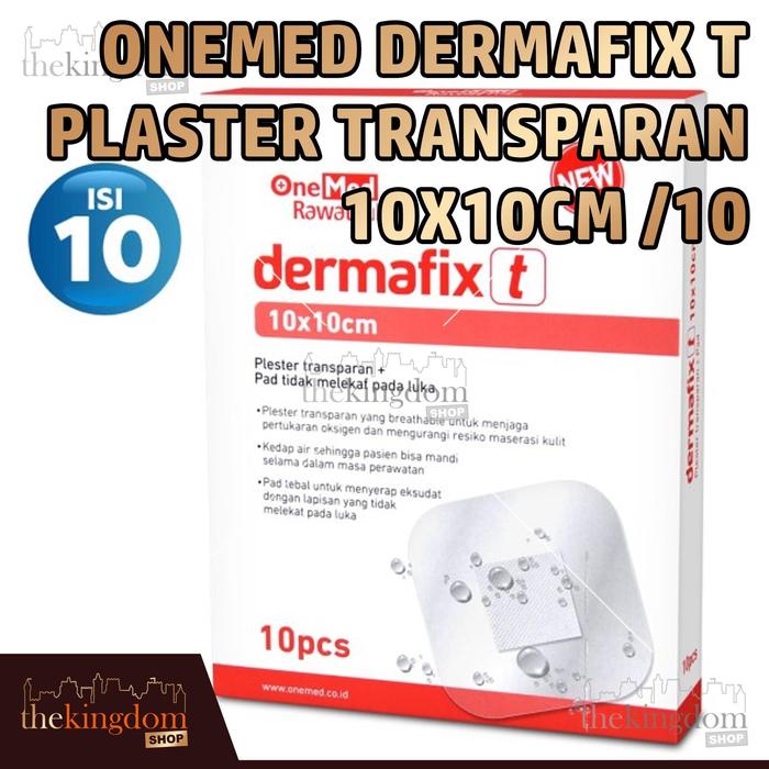 Gambar Onemed Dermafix T Plester Luka Anti Air Transparant Box P3K - 10x10 cm /10, Packing Plastik dari The Kingdom Shop undefined Tokopedia