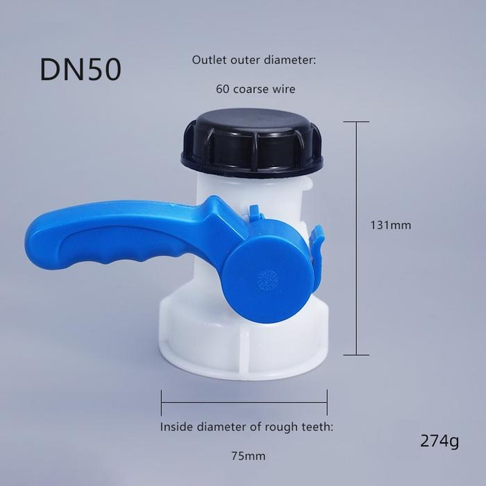 Gambar Kran Tangki IBC DN-40 DN-50 Kran Tangki Kempu 1000L Kran Tandon Air Keran Toren - DN50 dari Penny-Y undefined Tokopedia