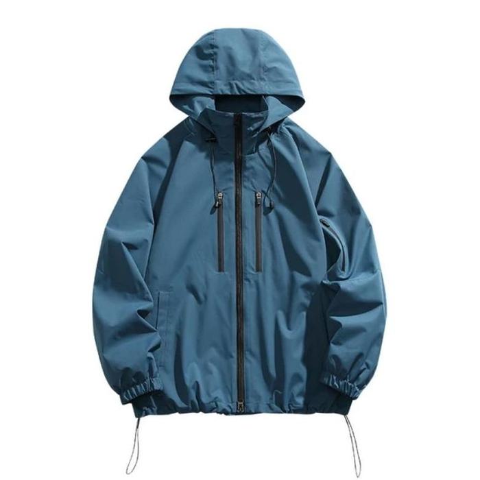 Gambar TERLARIS GUDRAS JACKET WINBREAKER HOODIE/ JACKET HIP HOP MANTEL PRIA / JACKET PRIA DISTRO / JACKET PARASUT SHOFT - BLUE HOODIE, XL dari ROYAL VELVETT undefined Tokopedia