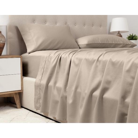 Gambar SLEEP PROJECT Sprei Set Tencel Nature Friendly Plain Beige gratis ongkir - Sprei Set, Single120x200 dari Home Harmoneyy undefined 2 Tokopedia