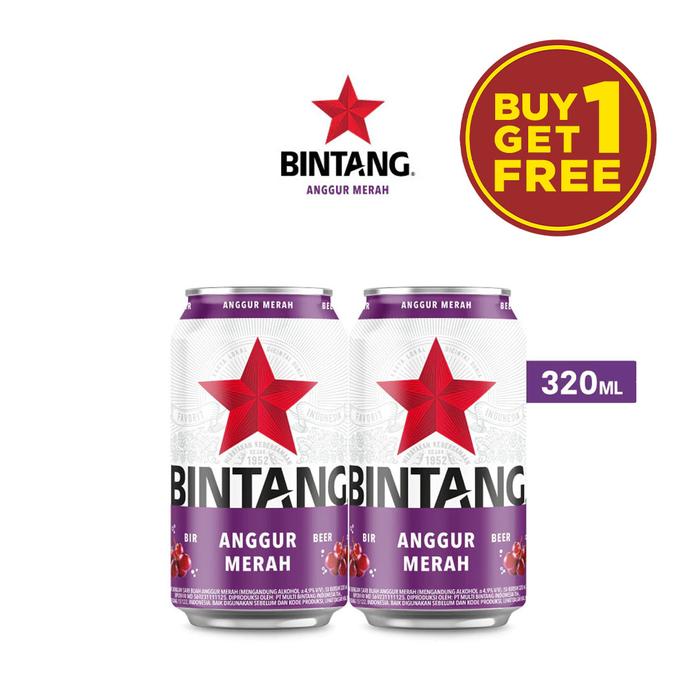 Gambar Bintang Anggur Merah Can 320ml - Buy 1 Get 1 dari Drink Corner Jakarta undefined Tokopedia