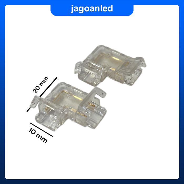 Gambar Sambungan LED Strip COB 12V Konektor LED Strip SMD Connector Jepit Transparan 2 Pin Tanpa Solder - Konektor Siku L dari jagoanled undefined Tokopedia