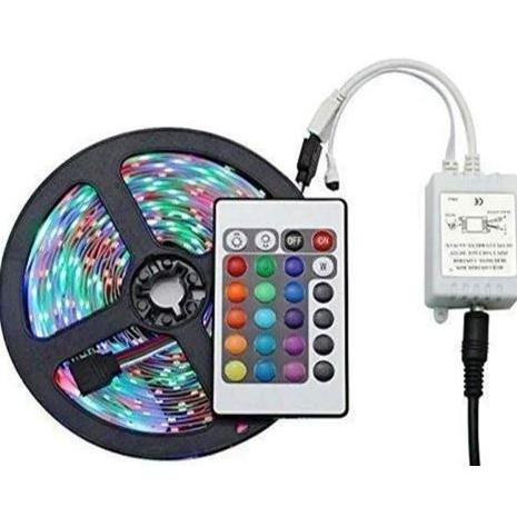 Gambar Termurah Lampu Led Strip 5 METER / 10 METER RGB Warna Warni AC 220v + Remote + Adaptor set Ready - 5 meter dari TOKO TERANG DAMAI undefined Tokopedia