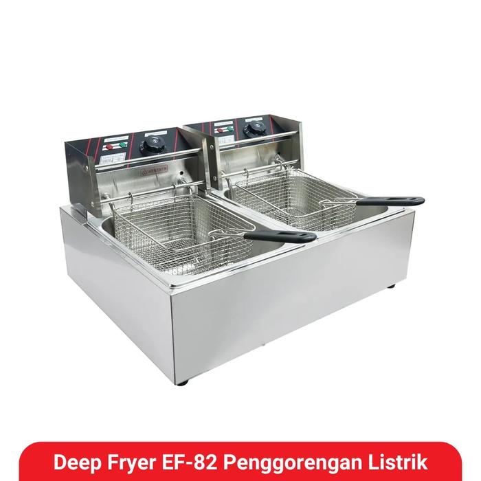 Gambar Deep Fryer Listrik Getra Ef-82 Alat Penggorenan Ayam 2 Tank 11 Liter - GOMESIN PETI dari Makmur Bersama Gomesin undefined Tokopedia