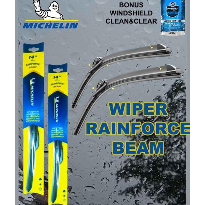 Gambar JEBAGG WIPER MOBIL INNOVA REBORN MICHELIN RAINFORCE BEAM FRAMELESS 2PCS KN-KR TERLARIS - 26 dan 16 dari jebagg undefined Tokopedia