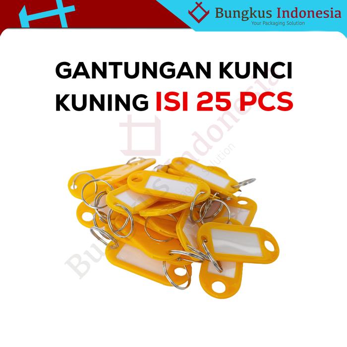 Gambar Gantungan Kunci / Label Nama / Joyko Key Ring Warna KR-9 - Kuning 25pcs dari Bungkusind undefined Tokopedia