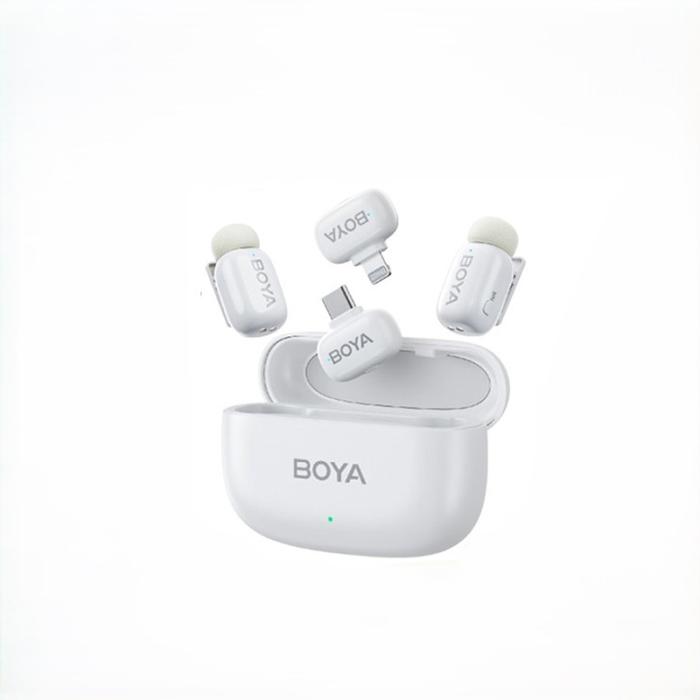 Gambar BOYA mini Mikrofon Klip Nirkabel 2.4GHz Ultra-Mini Wireless Microphone dengan Fitur AI Pengubah Suara Port Lightning & USB Tipe C Kompatibel dengan Ponsel Pintar Siaran Langsung Vlog Original Resmi - C&LIGHT 13 WHT dari Kamera Gadget Official undefined Tokopedia