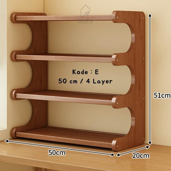 Blou Rack Jual Blou Rak Kayu Aesthetic Estetik Kitchen rack seasoning storage ...