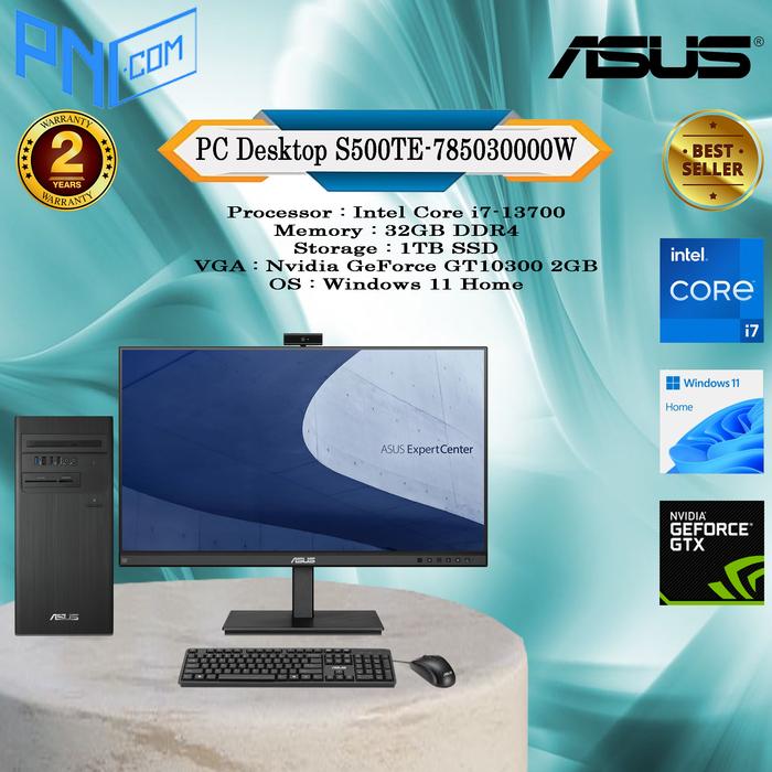 Jual ASUS PC Desktop S500TE-785030000W Intel Core i7-13700 32GB