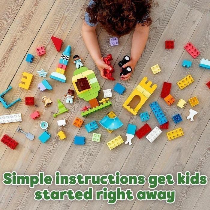 Lego Duplo 10914 Classic Deluxe Brick Box 85 Pieces Kids Learning Toys  Toddler Toys Building Blocks Number Toys Imagination Toys Balok Mainan Anak 