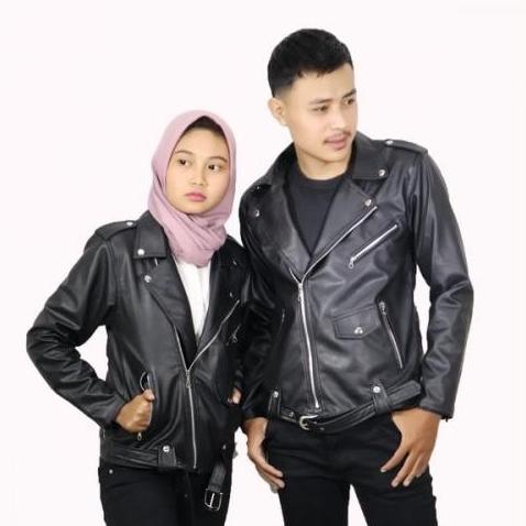 Gambar Mzaidan Premium Jaket Kulit Pria Ramones The Changcuters Bigsize/Size #Gratisongkir - Hitam, M dari WASWATERA undefined Tokopedia