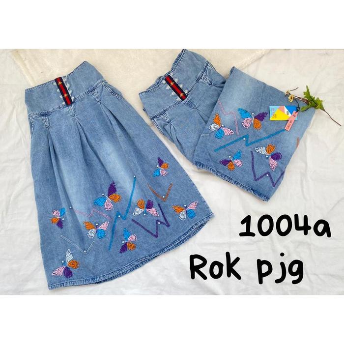 Gambar NEW Rok Jeans Denim Levis Panjang Bordir Kupu Anak Perempuan Kecil Wanita Kekinian - Biru, 5-6 Tahun dari lenterashoop9 undefined Tokopedia