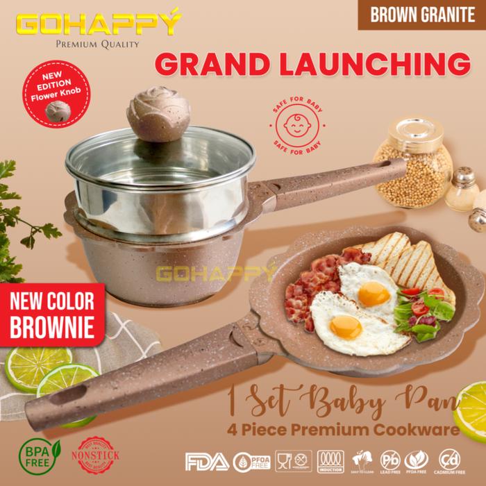Gambar [PROMO] Mayba Panci MPASI Set Lengkap Hitam (BONUS STEAMER PENGUKUS) aluminium frypan - BROWNIE dari Mayba Store undefined Tokopedia