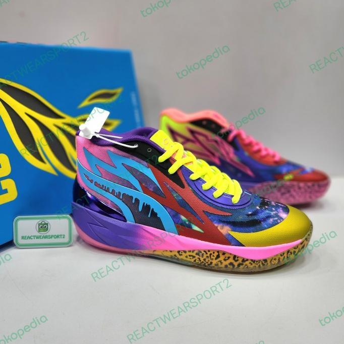 Gambar SEPATU BASKET PUMA LAMELO MB.02 BE YOU PURPLE GLIMMER PREMIUM UNISEX - 42 dari camelstoreex undefined Tokopedia