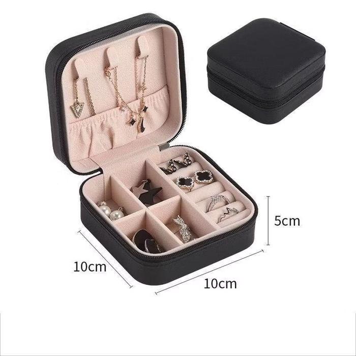 Gambar P105 Kotak Perhiasan Mini Kotak Tempat Penyimpanan Perhiasan Anting Cincin Jam Tangan P593 - BLACK dari CV AXIONOS undefined Tokopedia