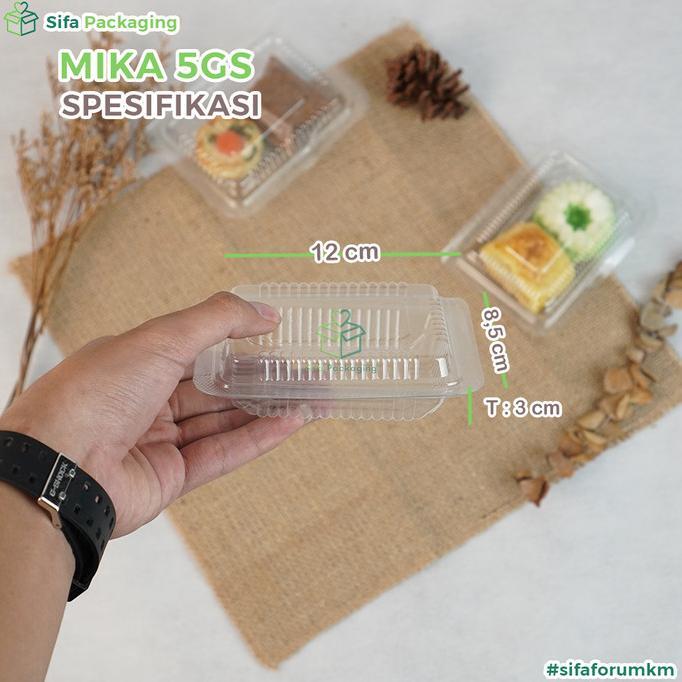 Gambar MIKA PLASTIK 5GS 5C KOTAK SEDANG ISI 100PCS MIKA KUE BASAH MAKANAN - 5GS dari AQUA PACK undefined Tokopedia
