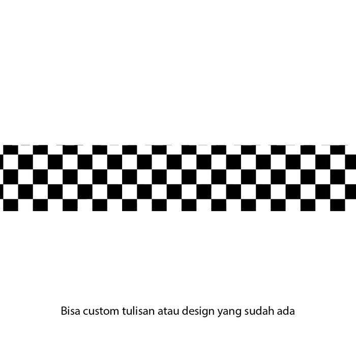 Gambar Spanduk / Banner Penanda Start & Finish Arena Balap Motor/Mobil - Hitam Putih, 50 cm x 7 meter dari MC PRINTING STORE undefined Tokopedia