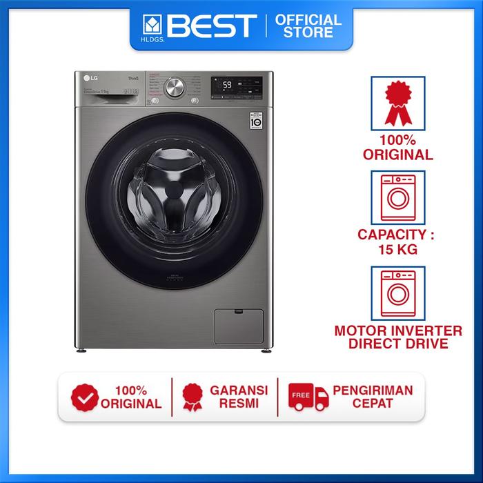 Gambar Mesin Cuci Front Loading LG FV1411S4PN 11KG - Inverter Direct Drive, Steam+, AI DD, ThinQ - Hemat Energi & Pembersih Alergen dari Yamada Best undefined Tokopedia