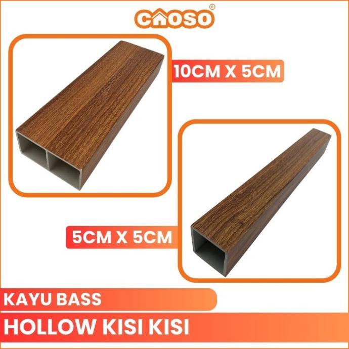 Gambar (Paket 10 Batang) Hollow Kisi Kisi Wpc Kotak Pembatasan Dinding 50X50/50X100 New - KAYU BASS, (10 btg - 10x5) dari apa ajaaaa@ undefined Tokopedia