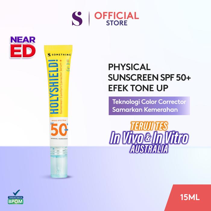 Gambar SOMETHINC Holyshield! Sunscreen Comfort Corrector Serum SPF 50+ PA++++  - Sunscreen Kulit Jerawat, Tone Up Sunscreen, Mineral Sunscreen - 15ml dari Somethinc undefined Tokopedia