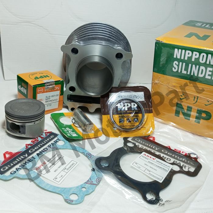 Gambar Blok seher komplit+pistonkit Mio lama, Mio new karbu, Mio soul NPP dari Bm motor part undefined Tokopedia