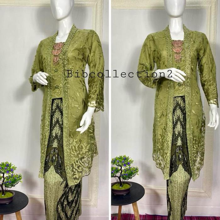 Gambar kebaya modern/kebaya tile/kebaya kutubaru payet/kebaya hitam kutubaru/kebaya wisuda - Ijausage, Set M dari Dn outlet undefined Tokopedia