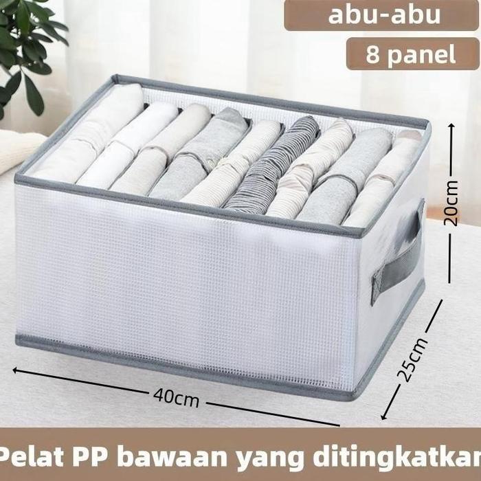 Gambar Kationik Storage Box dapat dilipat kotak penyimpanan Multifungsi Box Organizer kapas dan rami box storage Penyimpanan pakaian container box - 8 gridpapan PP dari Joyfulfurniture undefined Tokopedia