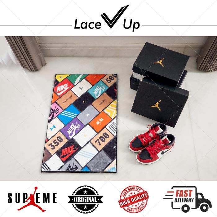 Gambar Lace Up Sneakers Floor Mat 80x50cm | Carpet | Karpet | Rug | Mat | Keset - Shoe Box dari Laceup Shoelaces undefined Tokopedia