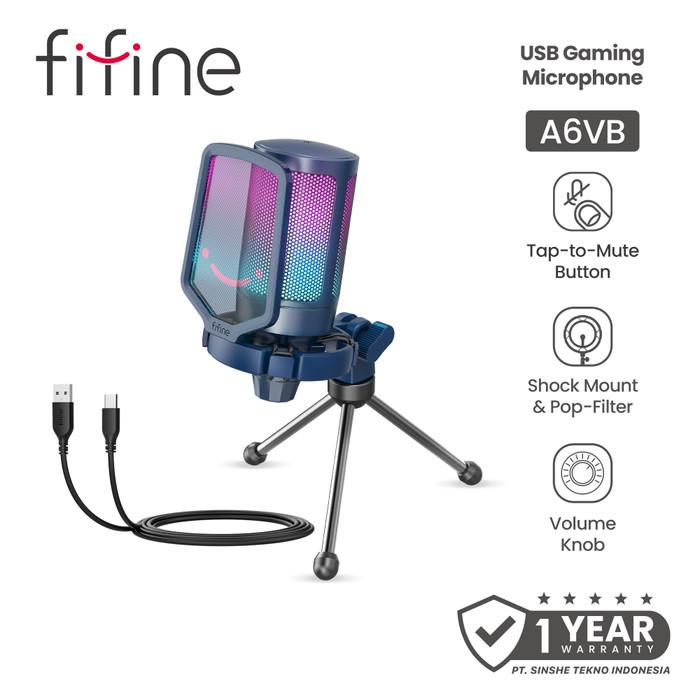 Jual FIFINE A6V AmpliGame A6V USB Microphone with Volume Dial, Mute ...