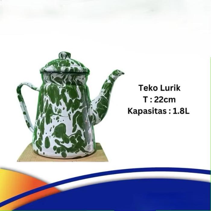 Gambar Teko Cendol Teko Jadul Teko Lurik Teko Motif Belang Hijau 1,5 Liter - LURIK 1,8ltr dari Kitchenmart306 undefined Tokopedia
