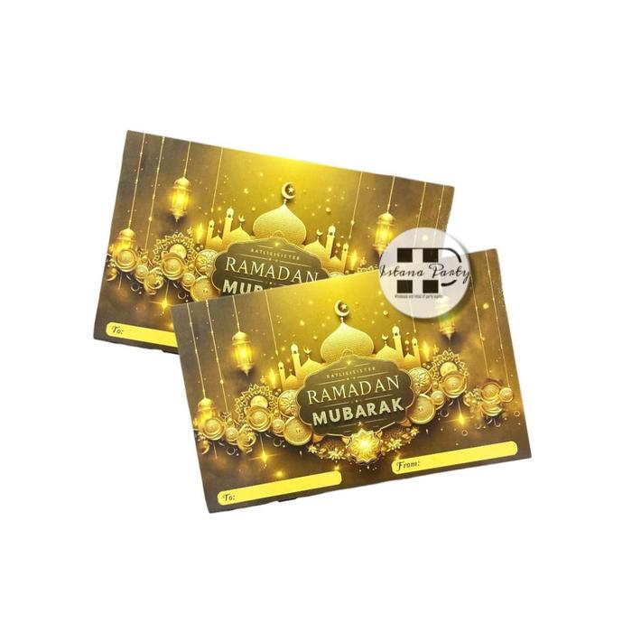 Gambar Greeting Card Idul Fitri / Kartu Ucapan Hampers Lebaran Aneka Motif - Ramadan Mubarak dari Istanaparty undefined Tokopedia