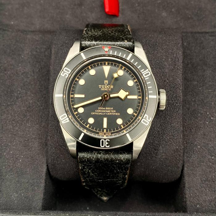 For Sale Tudor Black Bay 79230n Black Leather Strap Inhouse Movement
