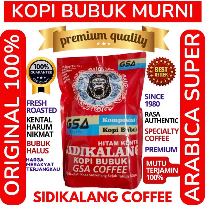 Gambar Kopi Bubuk Murni Robusta Blend Sidikalang 1 KG | Kopi Hitam Kental Khas Medan 1KG - 1/2 KG dari GUDANG.KOPI.MURAH.GSA undefined Tokopedia