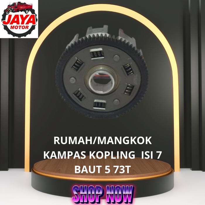 Gambar Rumah/Mangkok Kampas Kopling isi 7 lebar baut 5 73T Motor Roda Tiga Viar Karya 150 200 300cc dari JAYA MOTOR R3 undefined Tokopedia