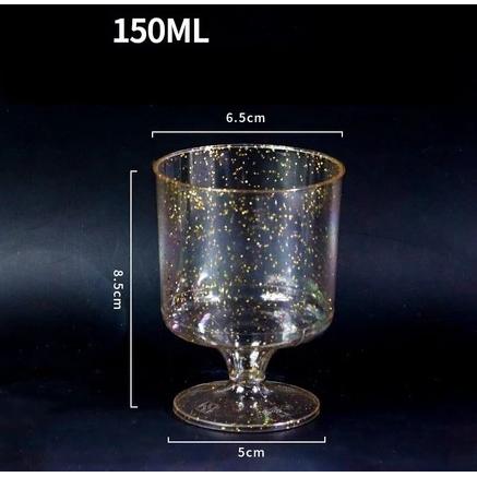 Gambar 2 PCS Gelas Wine Glass Plastik ada gliter - Gliter dari jouzudigitalstore undefined Tokopedia