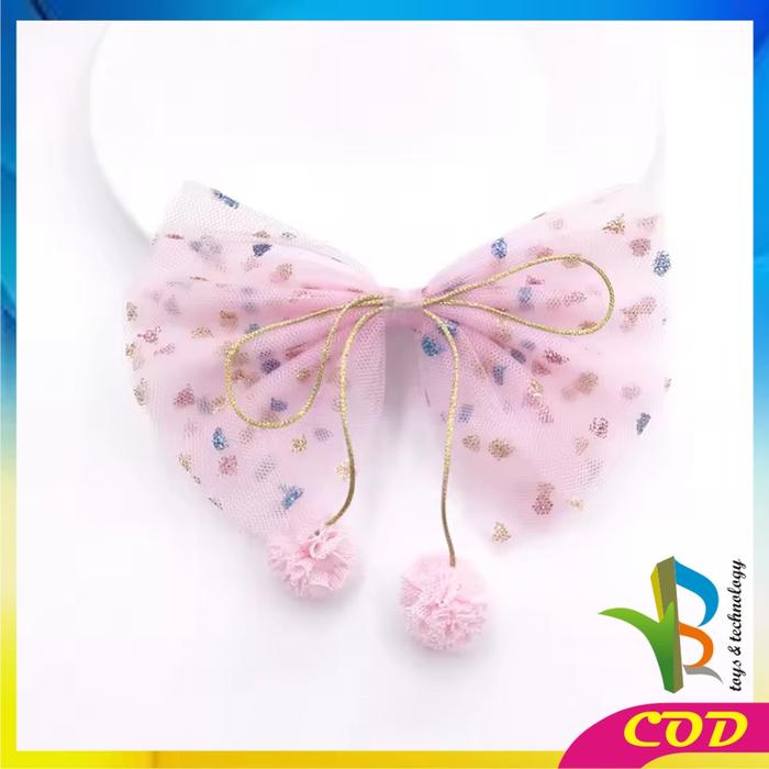 Gambar [COD] RB C1268 Jepit Rambut Pita Anak Motif Rumbai Bola Bola / Jepitan Rambut Pita Pompom Anak Perempuan Korea Lucu / Ribbon Hair Clip Kids - BABY PINK dari RB TOYS AND TECHNOLOGY Kab. Tangerang Tokopedia