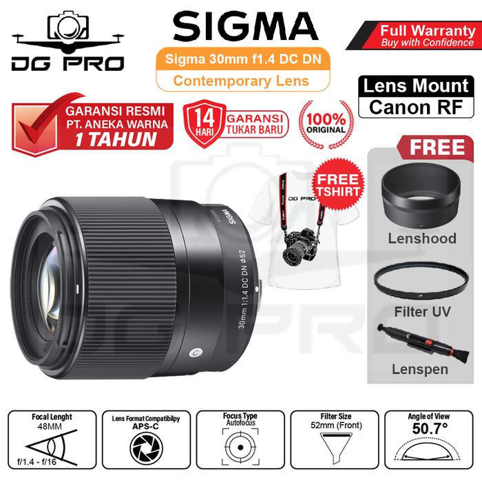 Jual Sigma 30mm DC DN Contemporary Lens Canon RF Mount
