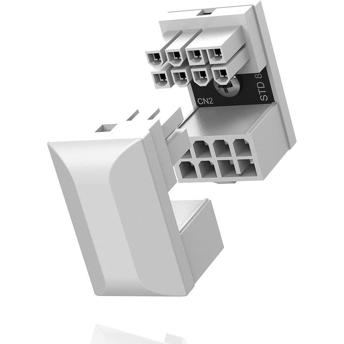 Gambar EZDIY-FAB VGA PCIe 8 Pin 180 Degree Angle Adapter - RVS STD|GPU - STD - White dari NetRunner undefined Tokopedia
