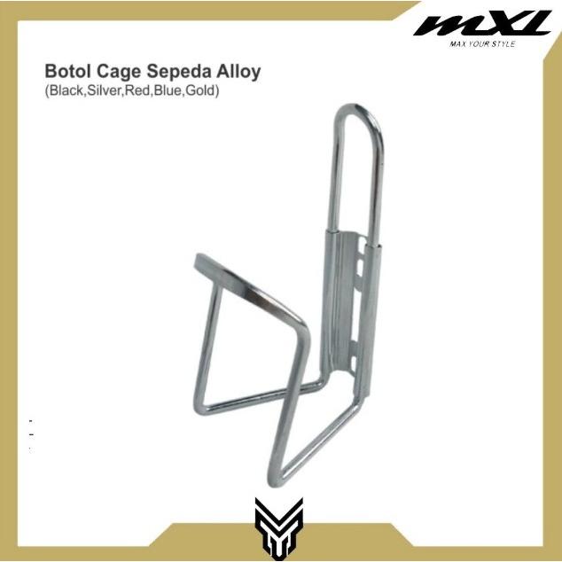 Gambar MXL Holder Botol Minum Sepeda Bottle Cage Alloy Taiwan Dudukan Tempat Botol Minum Sepeda - Silver dari MXL Sports Indonesia undefined Tokopedia