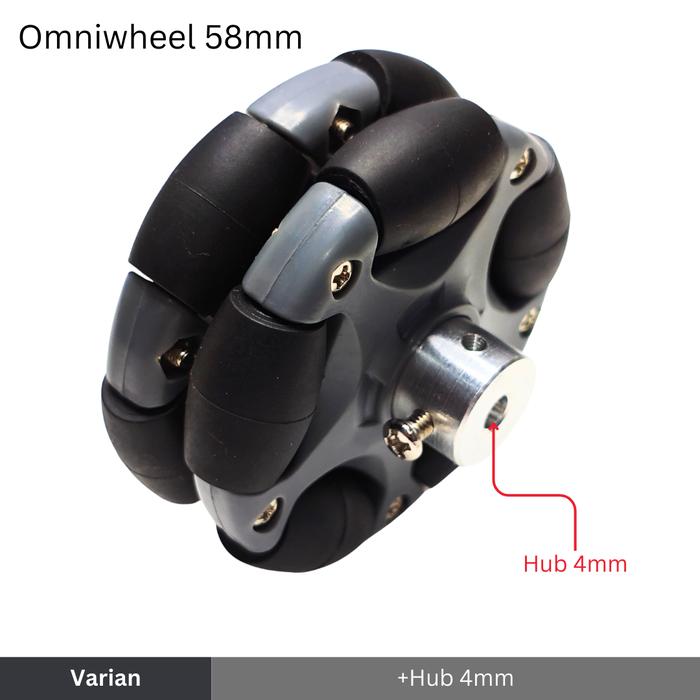 Jual Roda Robot Omniwheel 58 mm 14135 Omnidirectional Wheel Roda Bebas ...