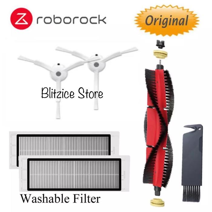 Gambar Original Roborock Robot Vacuum Cleaner Filter Roller Side Brush - White dari Blitzice Store undefined Tokopedia