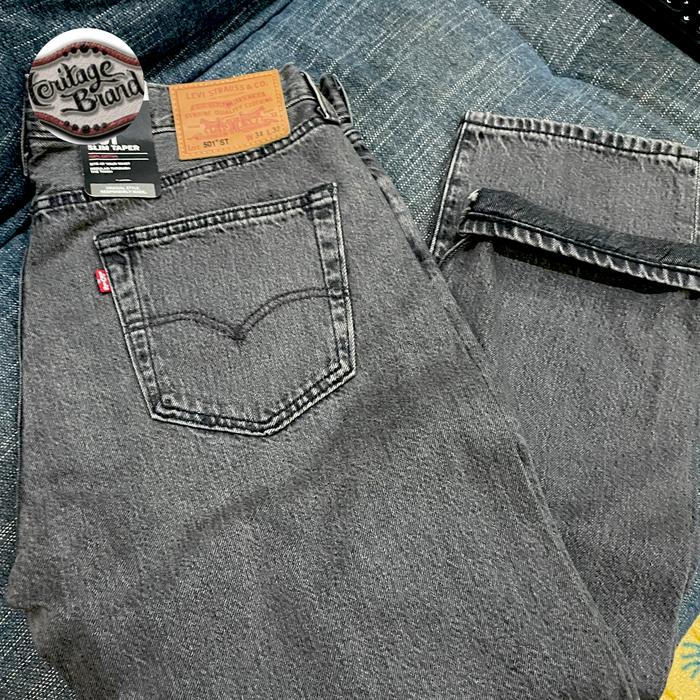 Celana Levis 501 ST slim taper dark grey 34